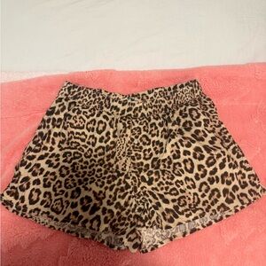 Aerie High Waist Leopard Print Shorts